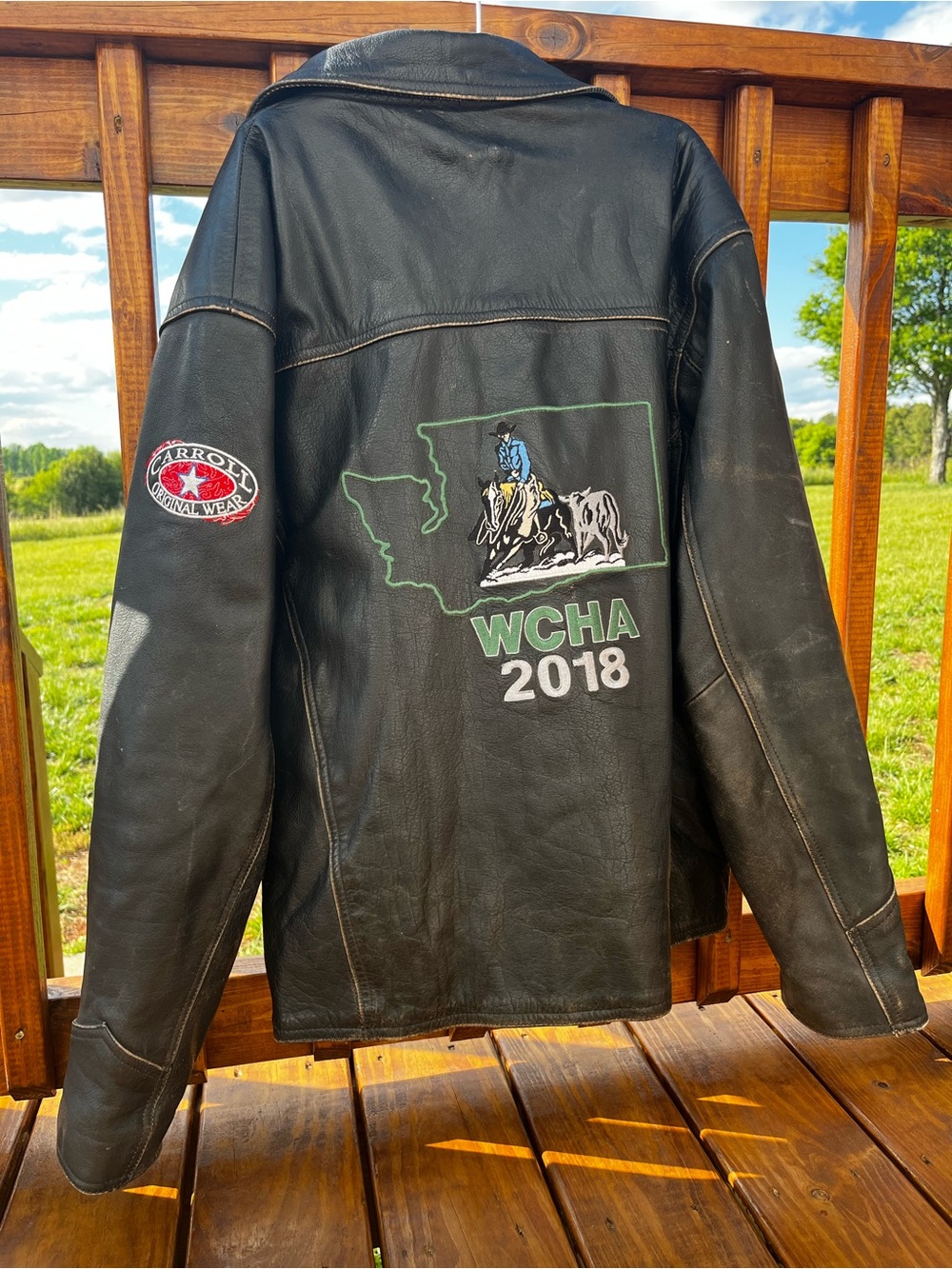 Black Leather Carroll cowhorse jacket Jacket